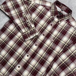 Ariat Pro Series Adrian Classic Fit Plaid Shirt Mens M Burgundy 10044906 LS